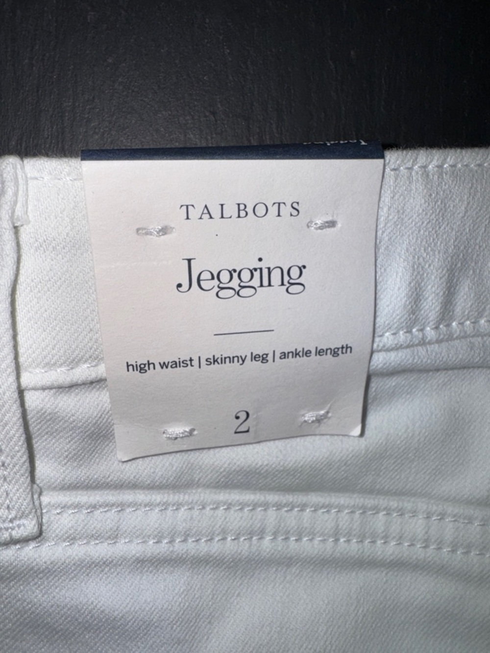 Talbots White High-Waist Jeggings - Picture 2 of 5
